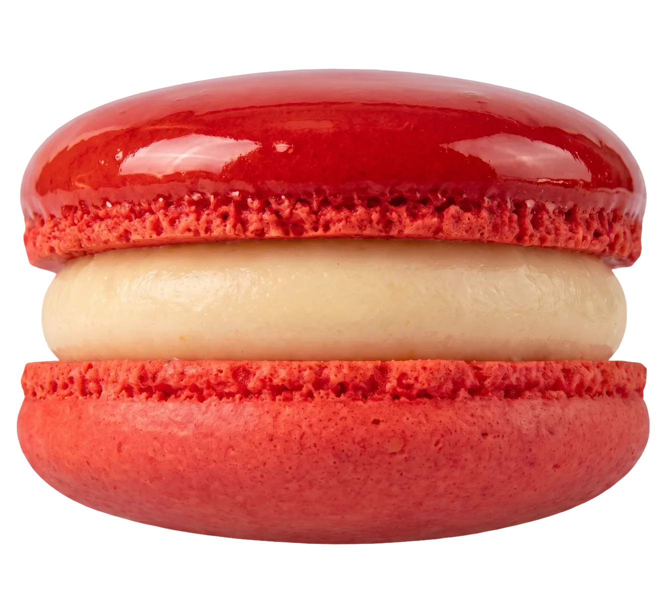 An apple caramel macaron