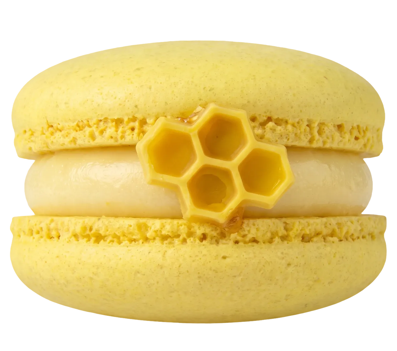 A honey and lemon macaron