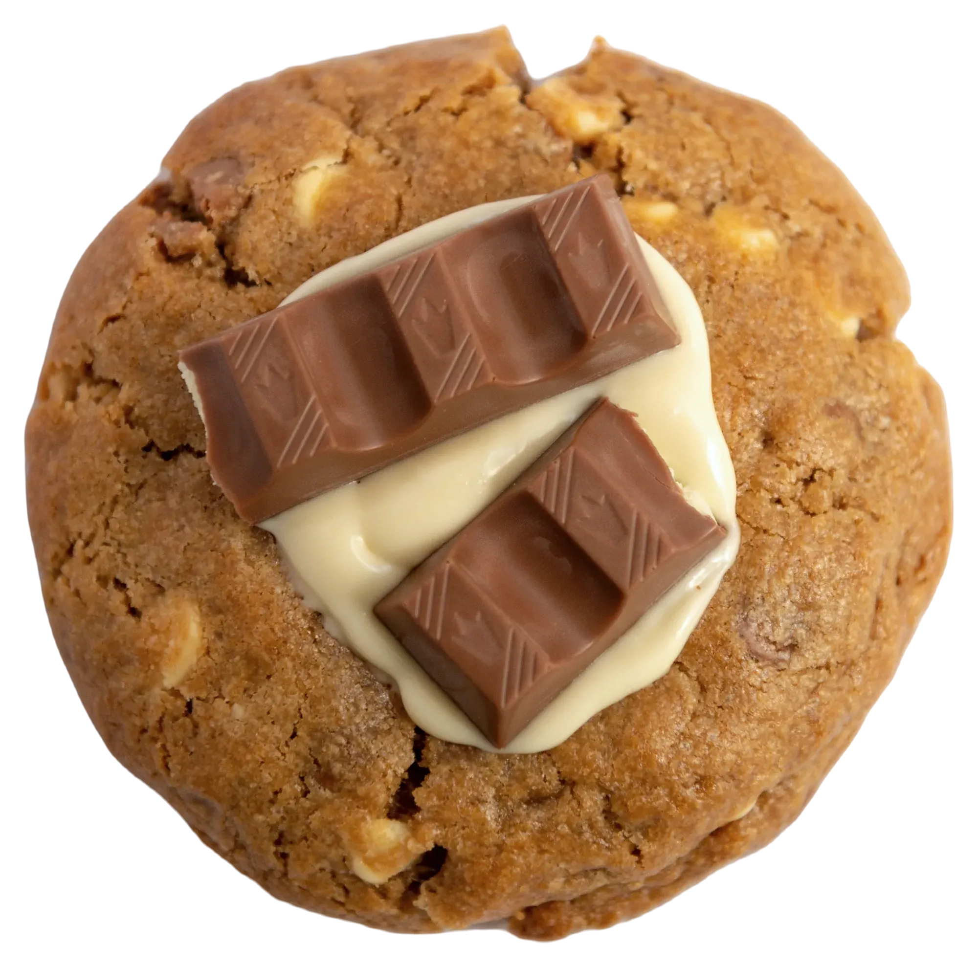 A Kinder chocolate cookie, seen from above